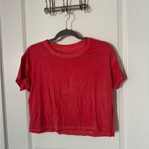 lululemon athletica Red Crop Top
